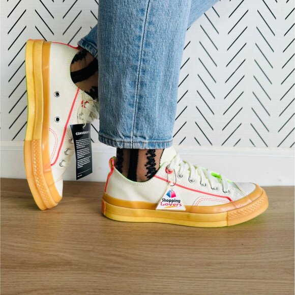 ⭐Converse Chuck 70 Retro Hoops Women's Shoes Sz 7.5 Sneakers Beige Green A10929C - Picture 1 of 12
